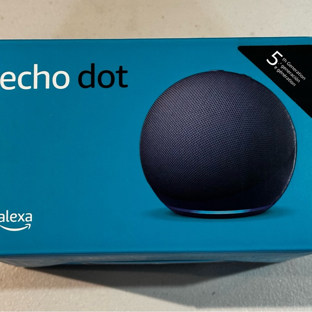 BNIB Blue Amazon Echo Dot 5th Generation